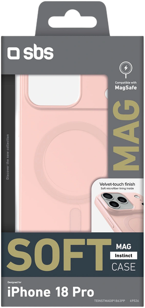 Панель SBS Instinct Mag MagSafe для Apple iPhone 18 Pro / 17 Pro Pink (8018417549526) - зображення 2