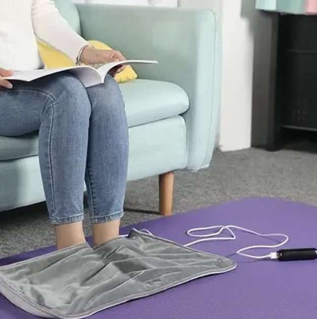 Універсальна електрогрілка Heating Pad Type-C 10 Вт 55°C графенова 28,5×44,5 см USB Грілка для спини плечей живота ніг м’яка плюшева - зображення 7