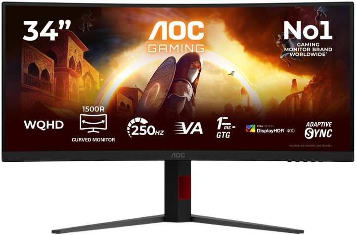 Монитор 34" AOC CU34G4ZCA - Фото 1 Монитор 34" AOC CU34G4ZCA - изображение 1