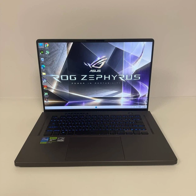 Игровой ноутбук Asus ROG Zephyrus G16 GU603VI / 16" (1920x1200) IPS / Intel Core i7-13620H (10 (16) ядер по 2.4 - 4.9 GHz) / 16 GB DDR4 / 512 GB SSD NVMe / nVidia GeForce RTX 4070, 8 GB GDDR6, 128-bit / WebCam б/у - Фото 2 Игровой ноутбук Asus ROG Zephyrus G16 GU603VI / 16" (1920x1200) IPS / Intel Core i7-13620H (10 (16) ядер по 2.4 - 4.9 GHz) / 16 GB DDR4 / 512 GB SSD NVMe / nVidia GeForce RTX 4070, 8 GB GDDR6, 128-bit / WebCam б/у - изображение 2
