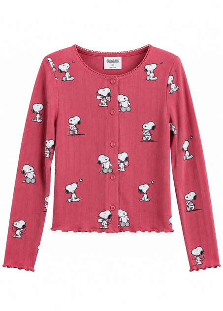 Пижамная рубашка Primark Peanuts XS Верх пижамы для дома и сна Темно-розовый (10295) - изображение 5