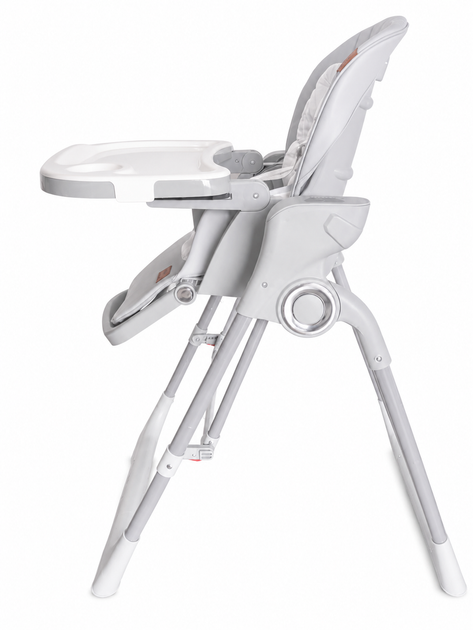 Стілець дитячий для годування 2 в 1 з функцією гойдалки VELANO Movio, light grey - зображення 3