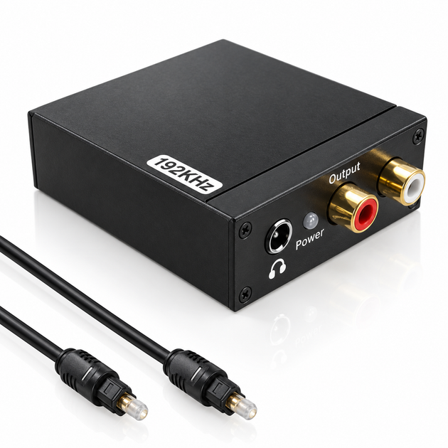 Перехідник аудіо-оптика на 3.5 мм + тюльпани/toslink to 3.5mm jack/RCA 77307 - Фото 1 Перехідник аудіо-оптика на 3.5 мм + тюльпани/toslink to 3.5mm jack/RCA 77307 - зображення 1