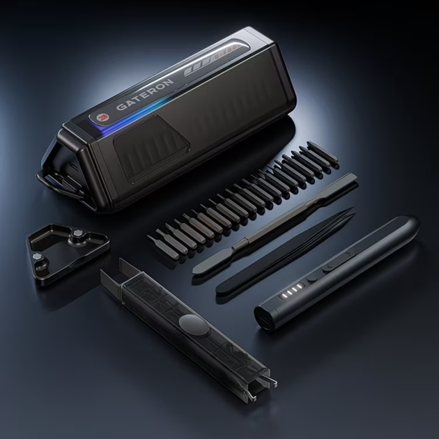 Набор инструментов для кастомизации механических клавиатур GATERON G-Tool 25-in-1 с аккумуляторной электроотверткой и RGB - Фото 1 Набор инструментов для кастомизации механических клавиатур GATERON G-Tool 25-in-1 с аккумуляторной электроотверткой и RGB - изображение 1