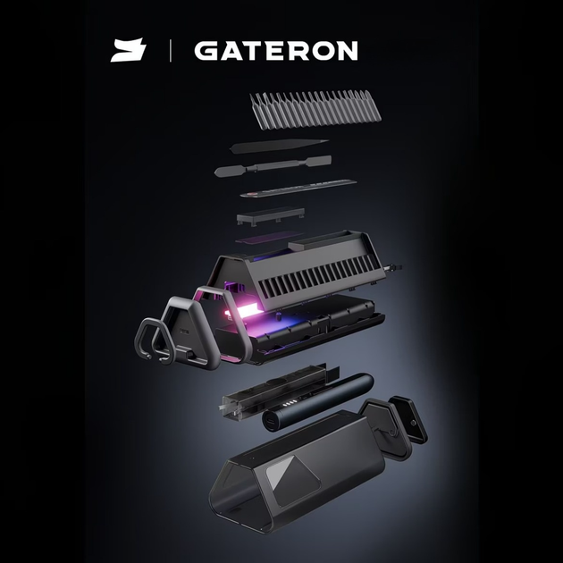 Набор инструментов для кастомизации механических клавиатур GATERON G-Tool 25-in-1 с аккумуляторной электроотверткой и RGB - Фото 3 Набор инструментов для кастомизации механических клавиатур GATERON G-Tool 25-in-1 с аккумуляторной электроотверткой и RGB - изображение 3