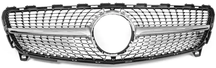 Передняя решетка радиатора Diamond SIlver для Mercedes A-сlass W176 2012-2018 гг - изображение 4