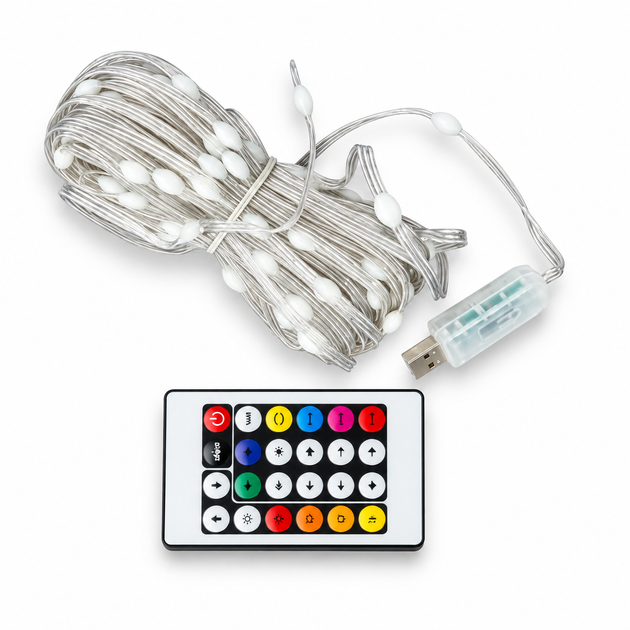 Гірлянда крапля LED 20 м RGBIC з пультом і Bluetooth / USB гірлянда з керуванням через телефон - зображення 3