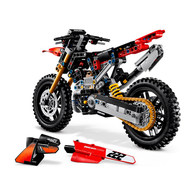 Конструктор LEGO Technic Мотоцикл Ducati Desmo450 MX Factory 457 деталей (42238) - изображение 6