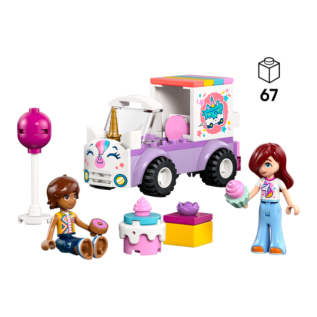 Конструктор LEGO Friends Автомобиль для доставки торта с единорогом 67 деталей (42675) - изображение 3