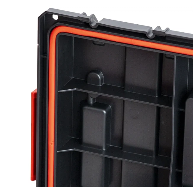 Ящик для инструментов Qbrick System PRIME Cart модульный на колесах 37 л красно-черный - Фото 5 Ящик для инструментов Qbrick System PRIME Cart модульный на колесах 37 л красно-черный - изображение 5