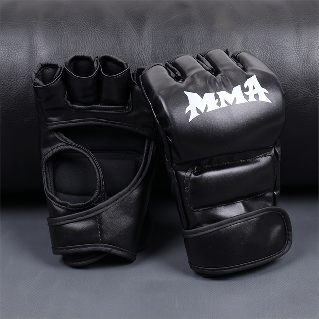 Рукавички MMA для змішаних єдиноборств та боксу, рукавички для спарингів відкриті пальці - зображення 8