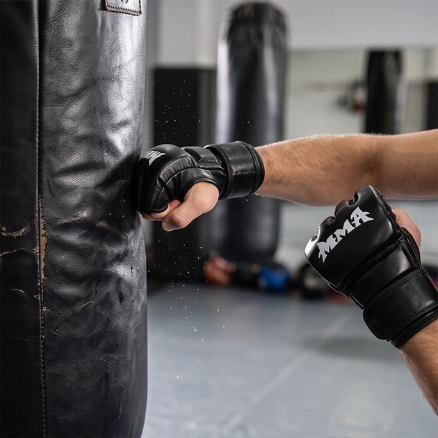 Рукавички MMA для змішаних єдиноборств та боксу, рукавички для спарингів відкриті пальці - зображення 9