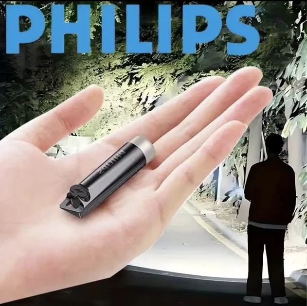 Карманный аккумуляторный Led фонарик мини брелок Philips SFL 1121 Белый Красный УФ-свет 62*17mm - Фото 3 Карманный аккумуляторный Led фонарик мини брелок Philips SFL 1121 Белый Красный УФ-свет 62*17mm - изображение 3
