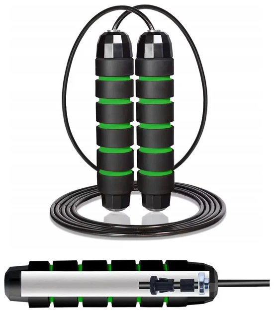 Скакалка швидкісна для кросфіту Cornix Speed Rope Classic XR-0148 Black/Green (LFXR-0148) - Фото 1 Скакалка швидкісна для кросфіту Cornix Speed Rope Classic XR-0148 Black/Green (LFXR-0148) - изображение 1