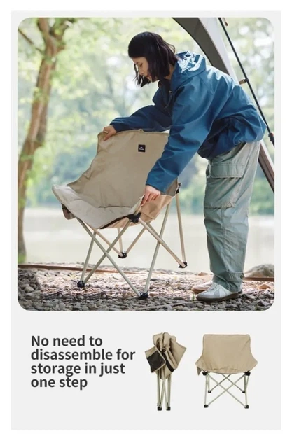 Стілець складаний Naturehike Stellaluna T01 CNH23JU13002, L, бежевий (FNR_6975641883166) - изображение 11
