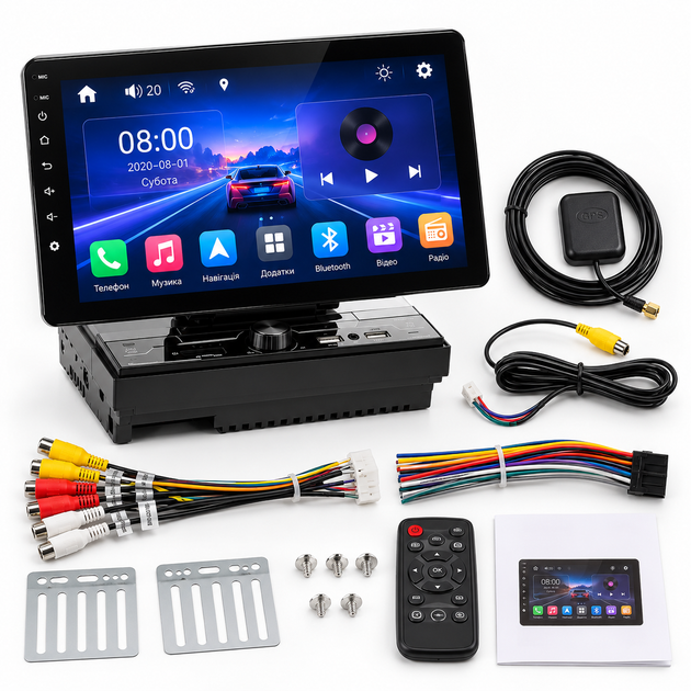 Магнитола PI-808 2DIN 10' / Автомагнитола ANDROID 10.0 - 3/32GB / Мультимедийно-навигационная система с сенсорным дисплеем - изображение 5
