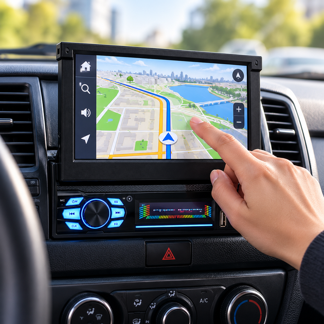 Автомагнитола 7150G GPS 1DIN / Магнитола с Bluetooth и выездным экраном 7' / Автомагнитола сенсорная+2 пульта - изображение 2