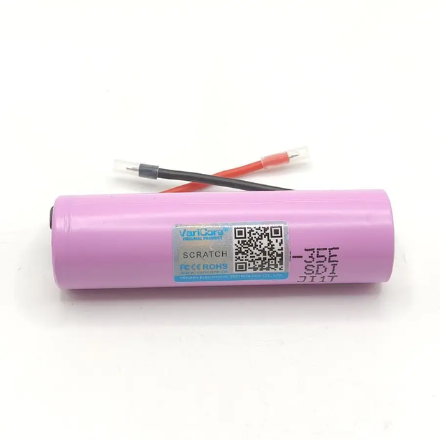 Акумулятор 18650 VariCore Li-ion 3500mAh 3.7V 35Е N під пайку 13A Рожевий (2910447135) - Фото 3 Акумулятор 18650 VariCore Li-ion 3500mAh 3.7V 35Е N під пайку 13A Рожевий (2910447135) - зображення 3
