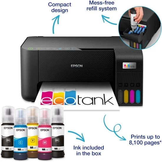 Багатофункціональний пристрій Epson EcoTank L3270 з WiFi (C11CJ67434) - изображение 5
