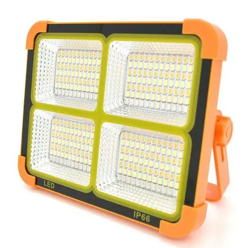 Портативна сонячна батарея Solar led light D8 жовтогаряча 12000 мА·год, USB, Type-C, прожектор 100 Вт - изображение 3