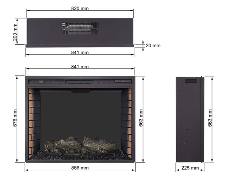 Электрический камин с обогревом до 30 м² ArtiFlame Электрокамин ArtiFlame 33″ встраиваемый с 3D пламенем звуком дров пультом 1600 Вт - Фото 7 Электрический камин с обогревом до 30 м² ArtiFlame Электрокамин ArtiFlame 33″ встраиваемый с 3D пламенем звуком дров пультом 1600 Вт - изображение 7