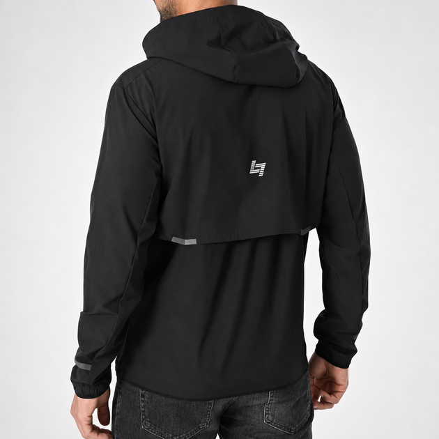 Чоловіча вітровка EA7 Emporio Armani Ventus7 з капюшоном чорна XL (7M000071-AF13392) - зображення 4