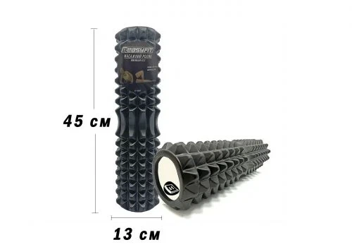 Масажний ролик EasyFit Grid Roller v.2.2 45 см чорний - Фото 1 Масажний ролик EasyFit Grid Roller v.2.2 45 см чорний - зображення 1