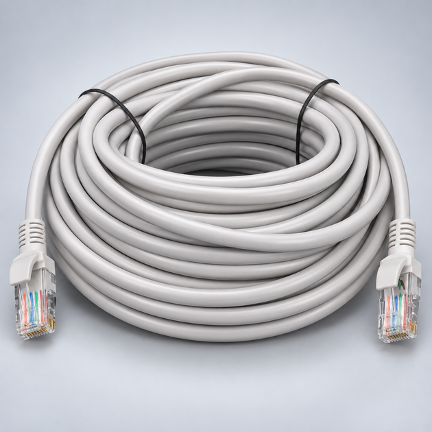 Патч-корд сетевой Ritar PCR-CCA/20G UTP Cat.5e RJ-45 длиной 20 м серый - Фото 1 Патч-корд сетевой Ritar PCR-CCA/20G UTP Cat.5e RJ-45 длиной 20 м серый - изображение 1