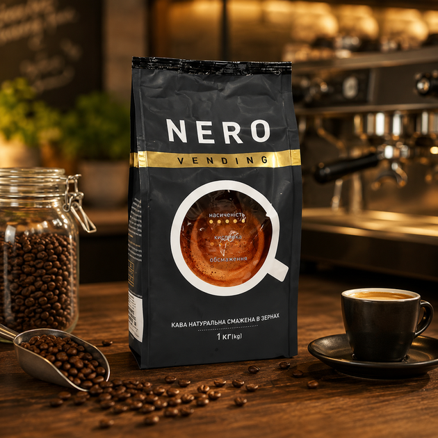 Кофе в зернах Ambassador Nero Vending 1 кг - Фото 3 Кофе в зернах Ambassador Nero Vending 1 кг - изображение 3
