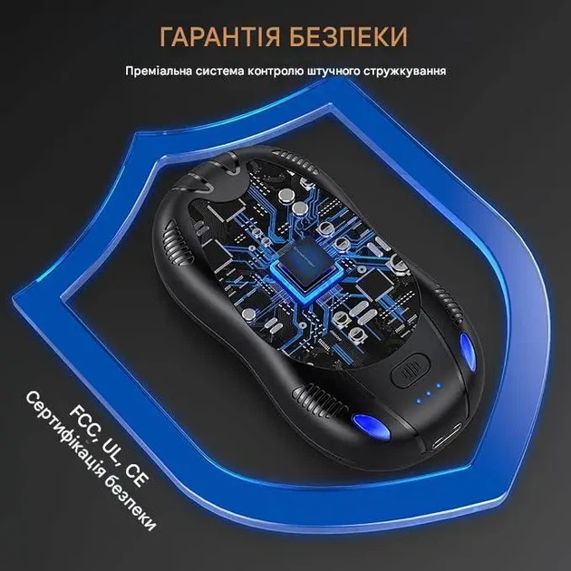 Подогреватель для рук FANDLISS 10000mAh двойной, ультратонкий аккумуляторный грелка для рук портативная 2 шт. - изображение 5