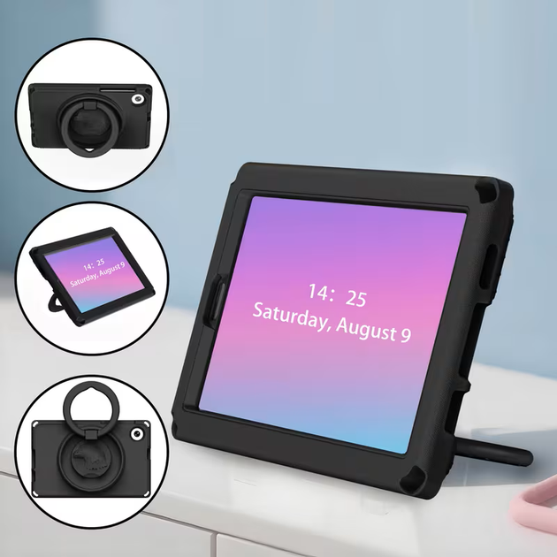 Протиударний дитячий чохол EVA Kids Eagle з ручко-підставкою для Samsung Galaxy Tab A11 / Tab A9 / Tab A7 Lite (екран 8.7" дюймів) Чорний - Фото 3 Протиударний дитячий чохол EVA Kids Eagle з ручко-підставкою для Samsung Galaxy Tab A11 / Tab A9 / Tab A7 Lite (екран 8.7" дюймів) Чорний - зображення 3