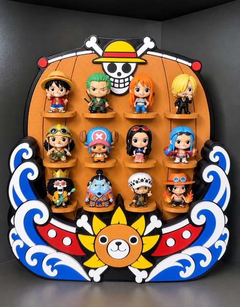 Поличка для фігурок Ван Піс One Piece Kinder Joy Funko Pop. Декоративна пластмасова полиця - зображення 2