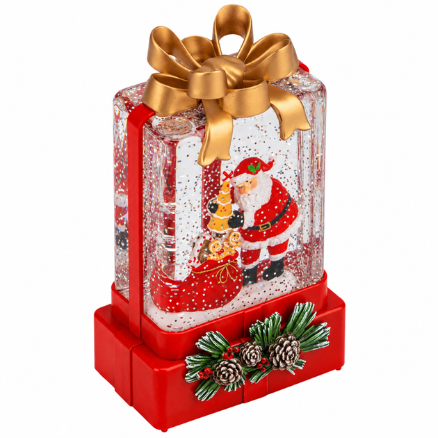 Новогодний ночник XMAS WDL-25010A с LED-подсветкой и снегопадом, 17,9 см - изображение 2