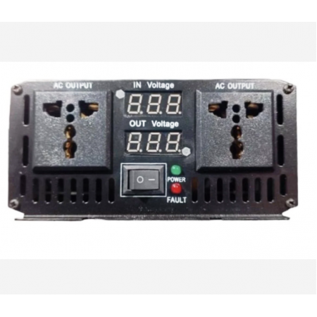 Інвертор перетворювач напруги 3500W 12V-220V, чистий синус, з LCD дисплеєм Eryuan - зображення 3
