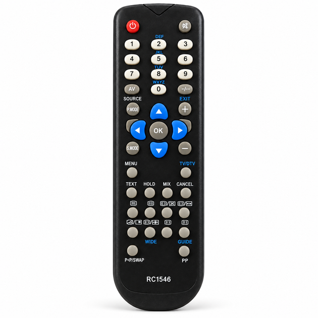 Пульт дистанційного керування ALLIMITY RC1546 для телевізора AEG CTV4819 ST/VT LCD чорний - Фото 1 Пульт дистанційного керування ALLIMITY RC1546 для телевізора AEG CTV4819 ST/VT LCD чорний - зображення 1