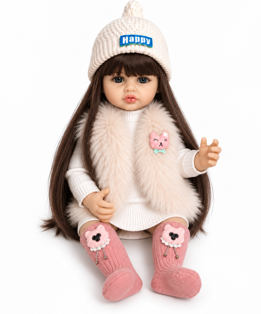 Реалістична Кукла Реборн 55 см повністю вінілова Doll Reborn Baby К0100204 - Фото 6 Реалістична Кукла Реборн 55 см повністю вінілова Doll Reborn Baby К0100204 - зображення 6