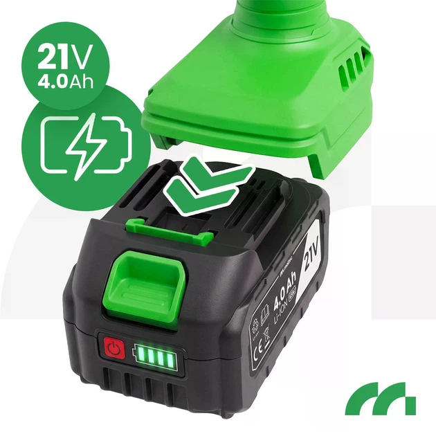 Потужна садова снігоприбиральна повітродувка MasterBlow 1000W 2 акумулятора на 21V 240 км/год для листя, снігу, пилу, сміття - зображення 2
