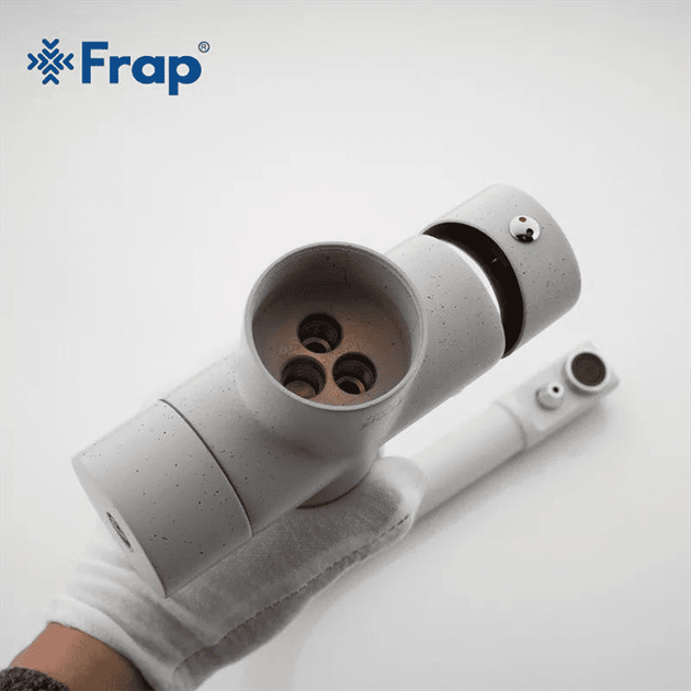Смеситель для кухни на две воды Frap F4352-8, белый - зображення 3