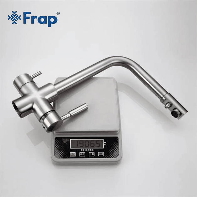 Смеситель для кухни Frap F4352-5 на две воды, сатин - зображення 5