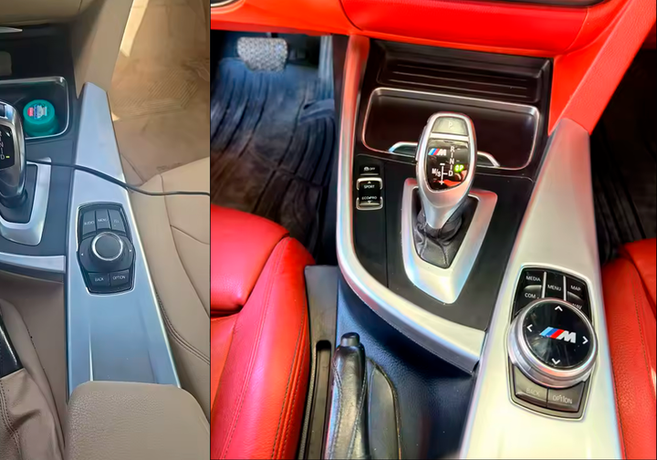 Накладка на центральную консоль мультимедиа (Цвет: серебряный) BMW F30 F31 F32 F36 - изображение 6