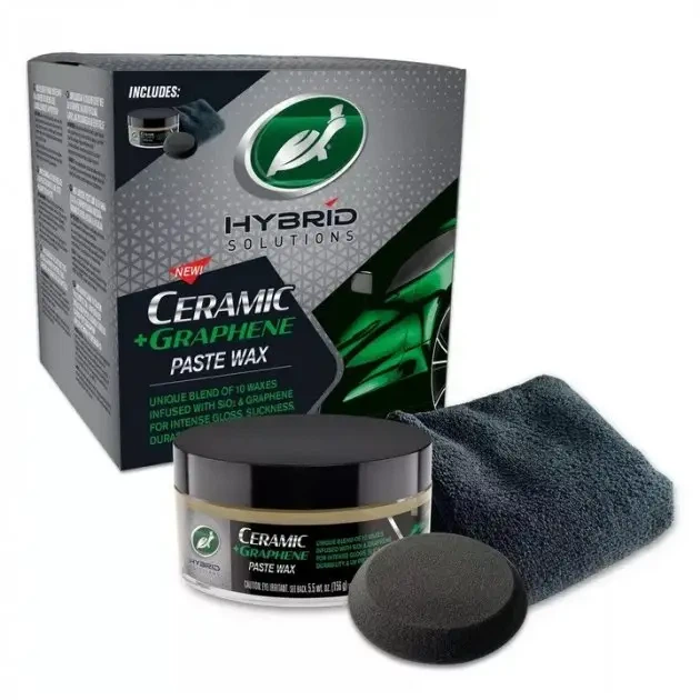Віск твердий для кузова з керамікою та графеном '10 восків' Turtle Wax HS GRAPHENE PASTE WAX 156 г 53967 - Фото 4 Віск твердий для кузова з керамікою та графеном '10 восків' Turtle Wax HS GRAPHENE PASTE WAX 156 г 53967 - зображення 4