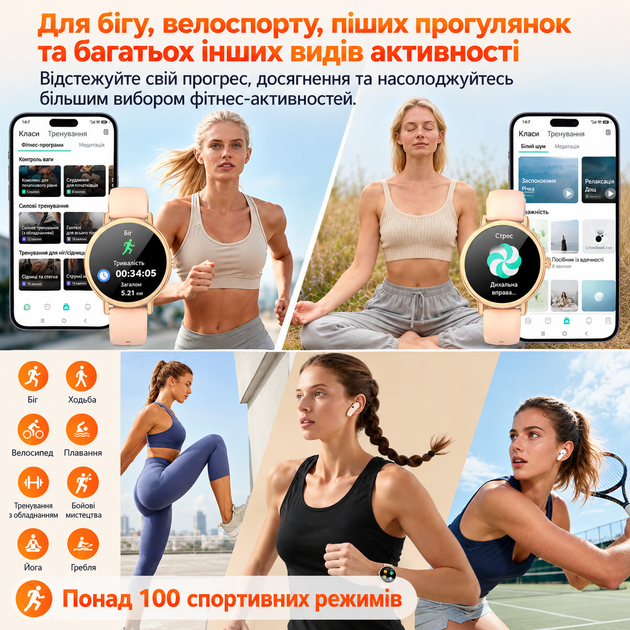 Смарт-часы женские Blackview X30 Gold (разговор, тонометр, пульсоксиметр) - Фото 8 Смарт-часы женские Blackview X30 Gold (разговор, тонометр, пульсоксиметр) - изображение 8