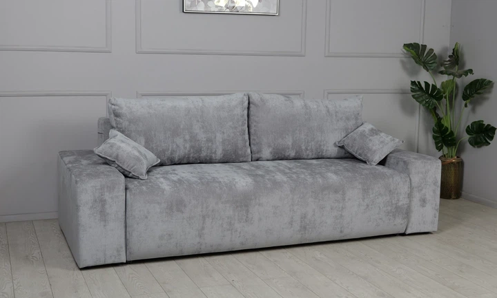 Диван Frisco Турин 2500х1000х830 мм ткань Etro 15 Серый (25931-Turin) - изображение 3
