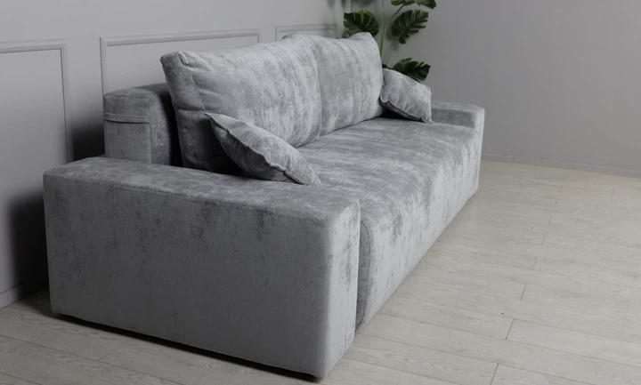 Диван Frisco Турин 2500х1000х830 мм ткань Etro 15 Серый (25931-Turin) - изображение 5
