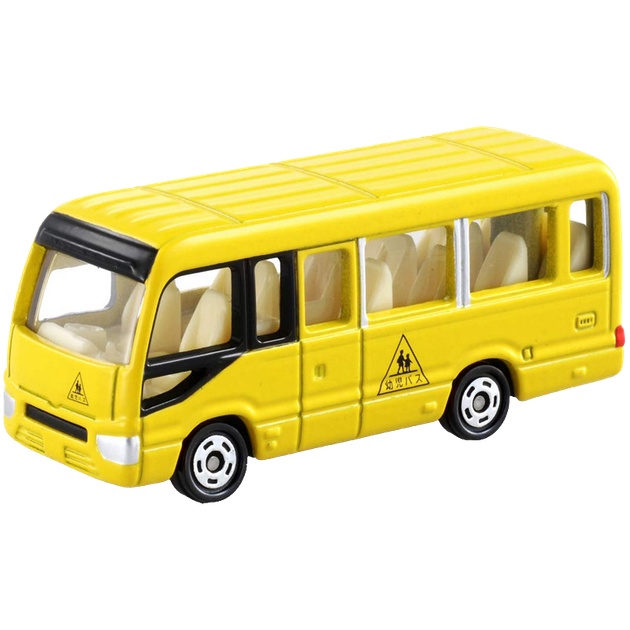 TAKARA TOMY, Детская модель автомобиля из сплава, красно-белая коробка № 49, школьный автобус Toyota Coaster 799207 - изображение 4
