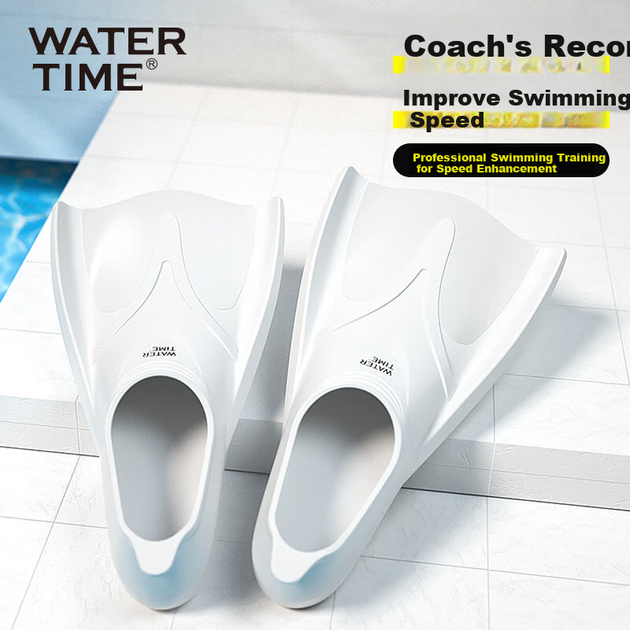 WATERTIME / Ласты для плавания Shuichuan для взрослых, тренировочная доска для плавания для детей, ласты для плавания брассом, силиконовые ласты для плавания вольным стилем XXXS - изображение 4