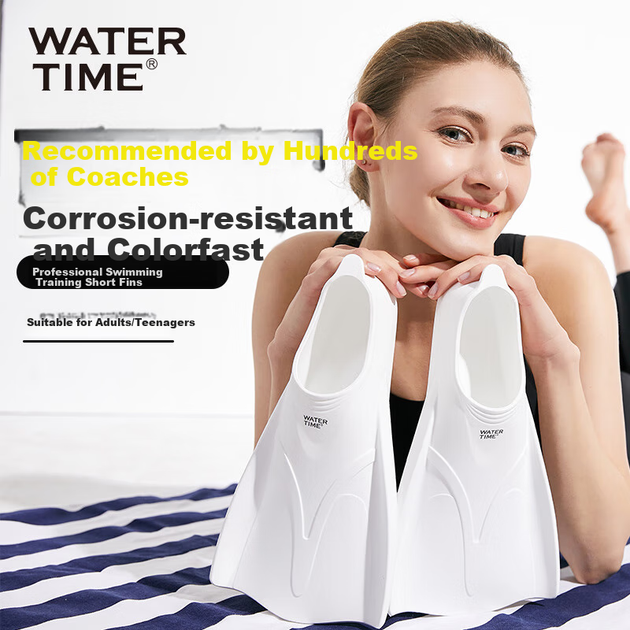 WATERTIME / Ласты для плавания Shuichuan для взрослых, тренировочная доска для плавания для детей, ласты для плавания брассом, силиконовые ласты для плавания вольным стилем XXXS - изображение 6