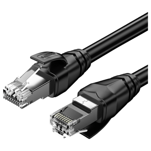 Гигабитный Ethernet-кабель PHILIPS Cat8, витая пара из чистой меди, сетевой кабель игрового класса для двух экранов, для подключения домашнего компьютера к широкополосному интернету, 1 метр. - Фото 4 Гигабитный Ethernet-кабель PHILIPS Cat8, витая пара из чистой меди, сетевой кабель игрового класса для двух экранов, для подключения домашнего компьютера к широкополосному интернету, 1 метр. - изображение 4