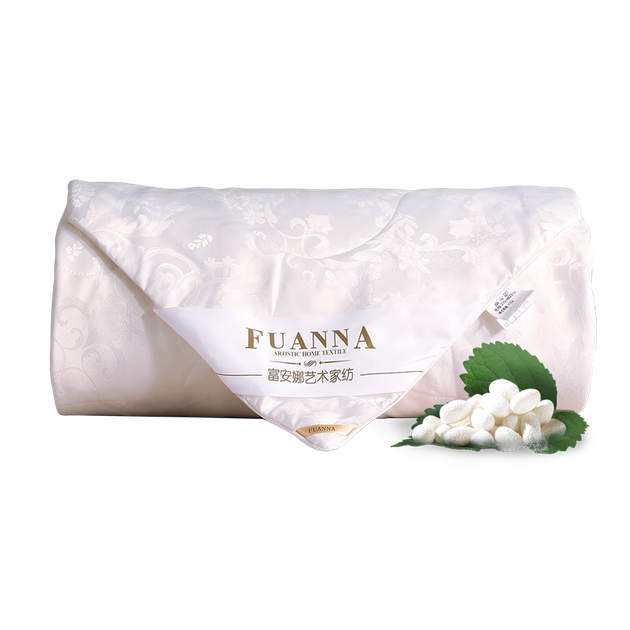 Шовкова ковдра FUANNA, 100% шовк шовковиці, літня охолоджувальна ковдра, тонка ковдра з кондиціонером для одномісного гуртожитку, подарунок, 2,6 джін (1,3 кг), 152x210 см - зображення 4