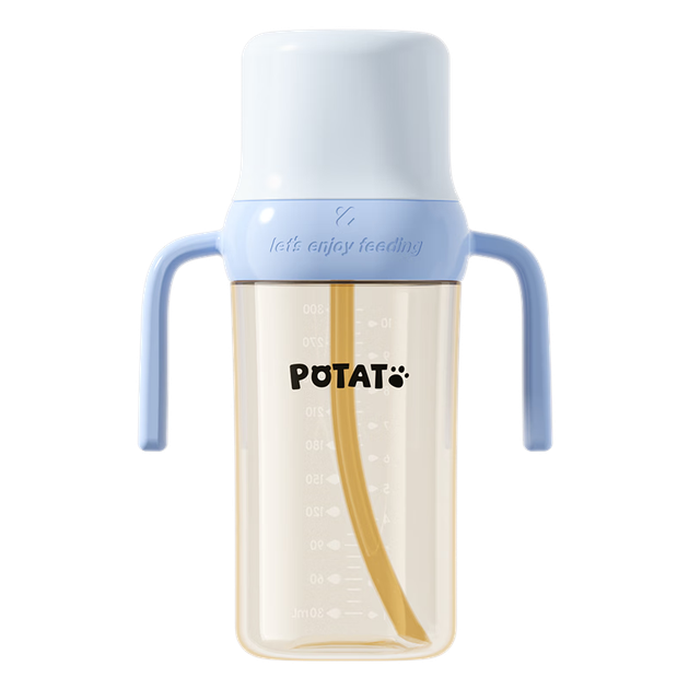 Дитяча пляшечка для пиття Potato Baby Direct з трубочкою та кульковим носиком нульової гравітації для дітей від 1 року, 300 мл, колір Misty Blue - Фото 4 Дитяча пляшечка для пиття Potato Baby Direct з трубочкою та кульковим носиком нульової гравітації для дітей від 1 року, 300 мл, колір Misty Blue - зображення 4